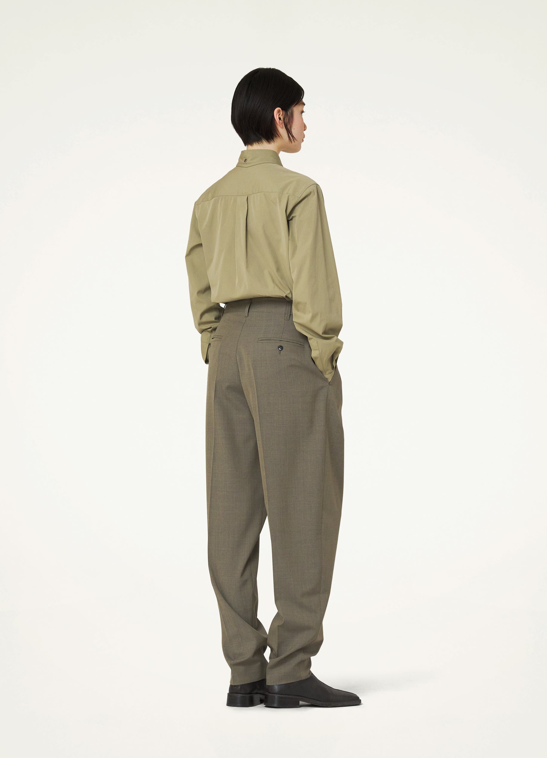 PLEATED TAPERED PANTS - 4