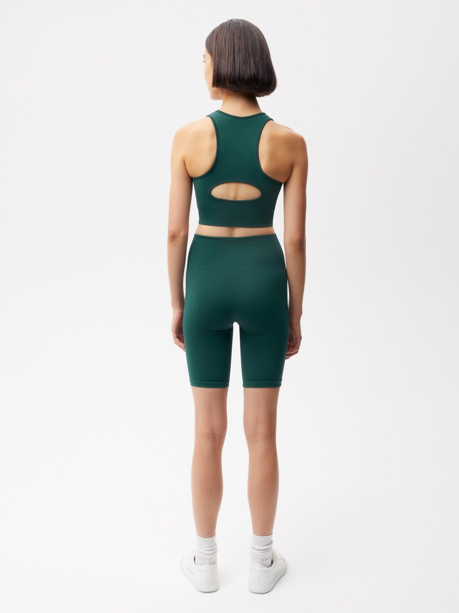 Women's Plant-Stretch Compressive Cycle Shorts - Foliage Green - 3