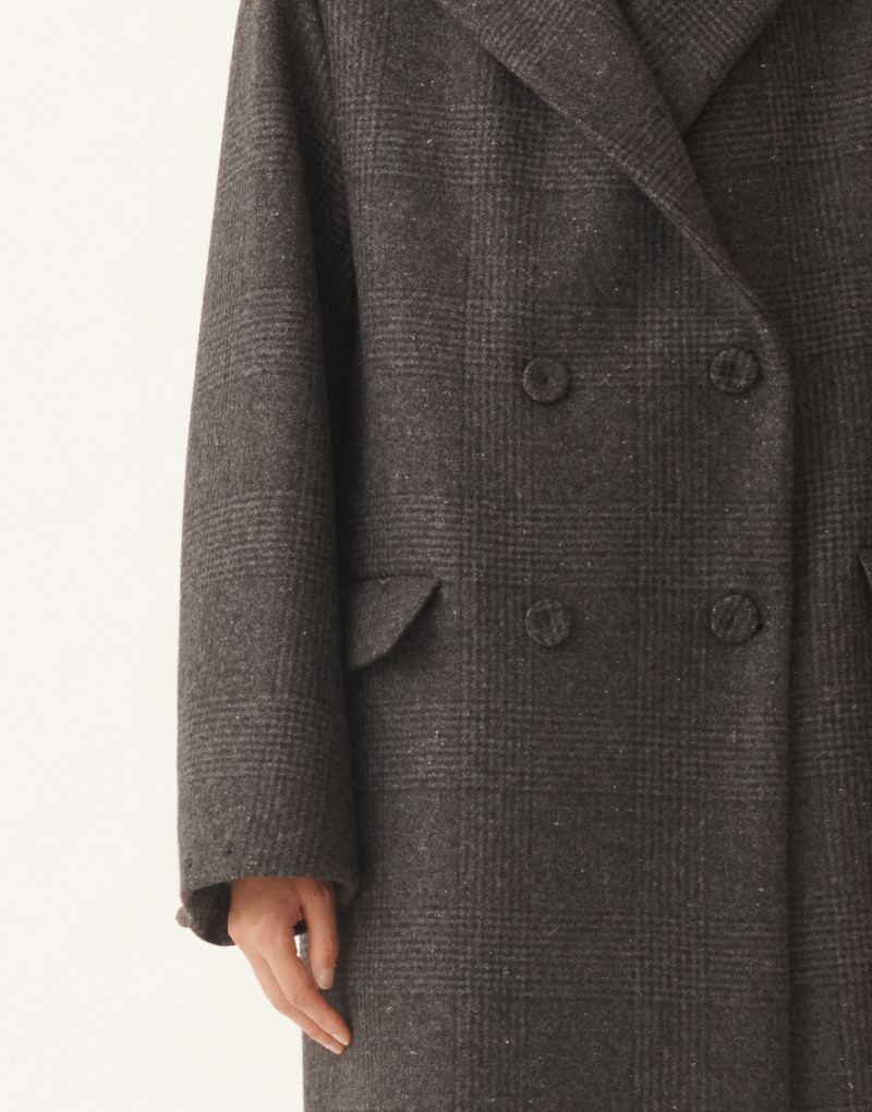 Double-breasted coat in Prince of Wales check 5