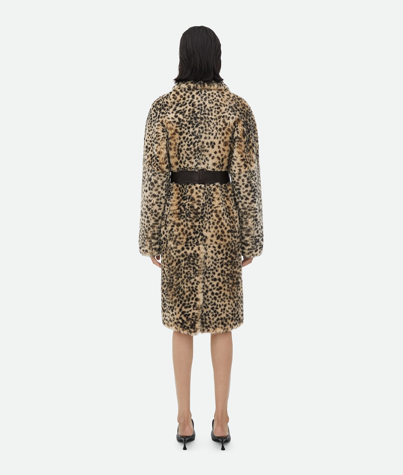 Leopard Print Shearling Coat - 3