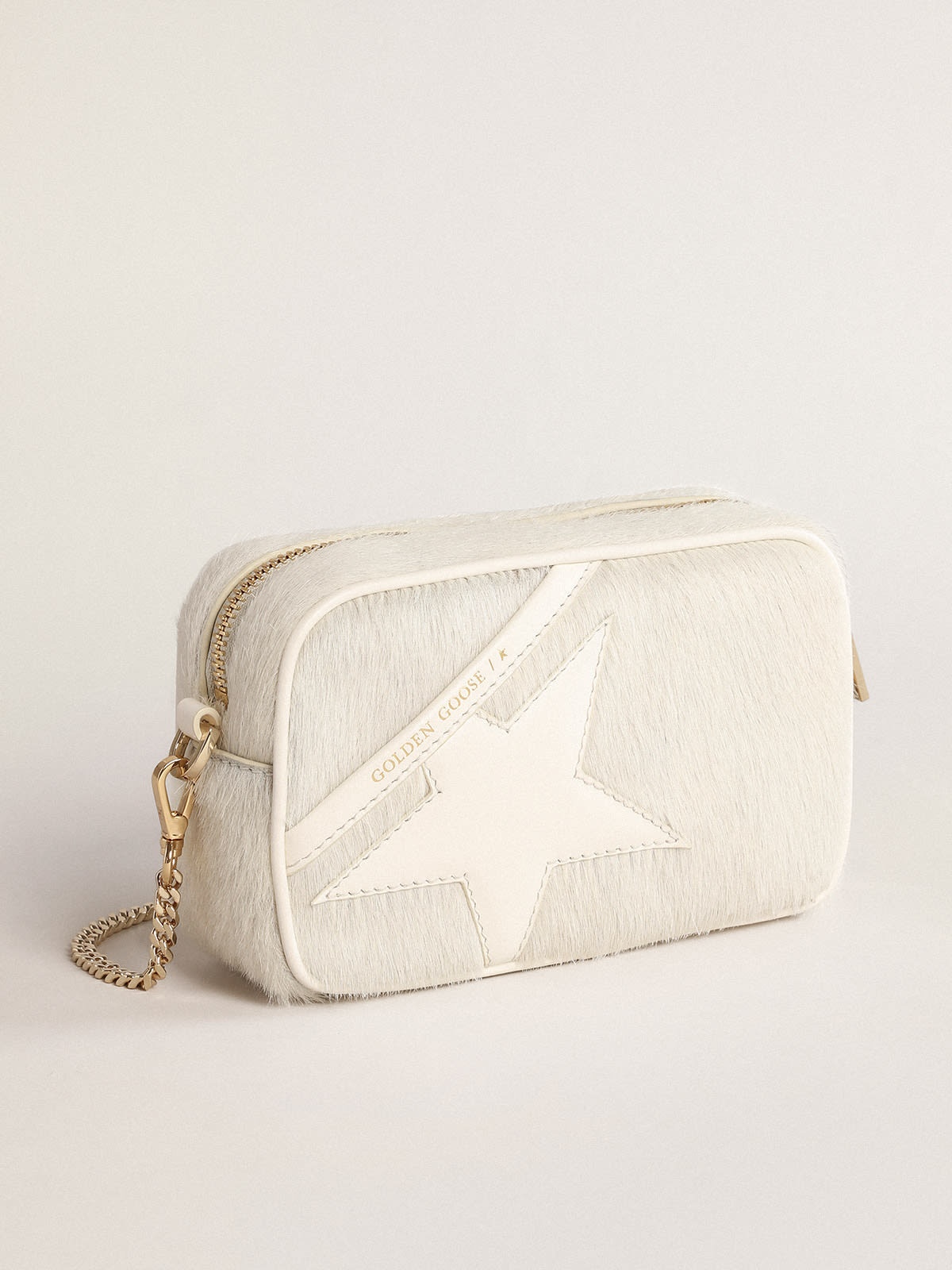 Mini Star Bag in heritage white leather with tone-on-tone star - 2