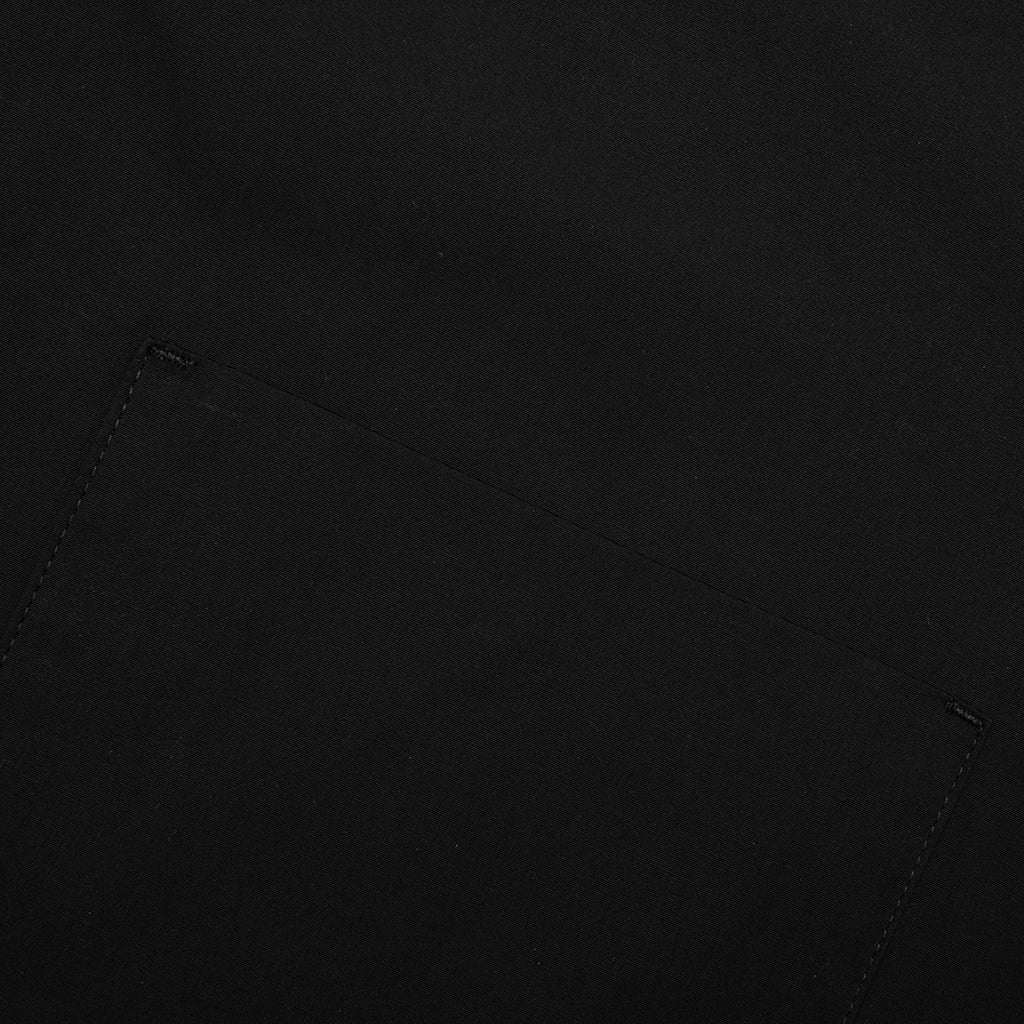 GLASS FINISH COTTON POPLIN SHIRT - BLACK - 4