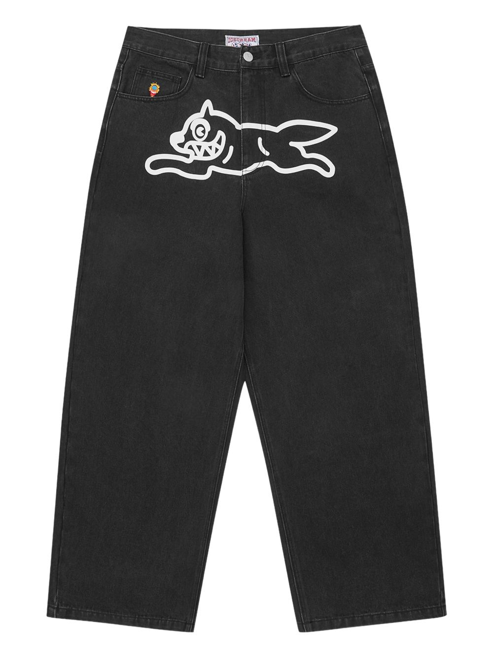 dog-print jeans - 1