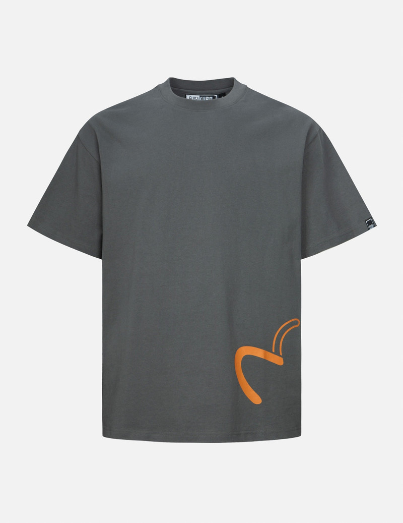 Seagull and Rainbow Gradient Pattern Print Relax Fit T-Shirt 1