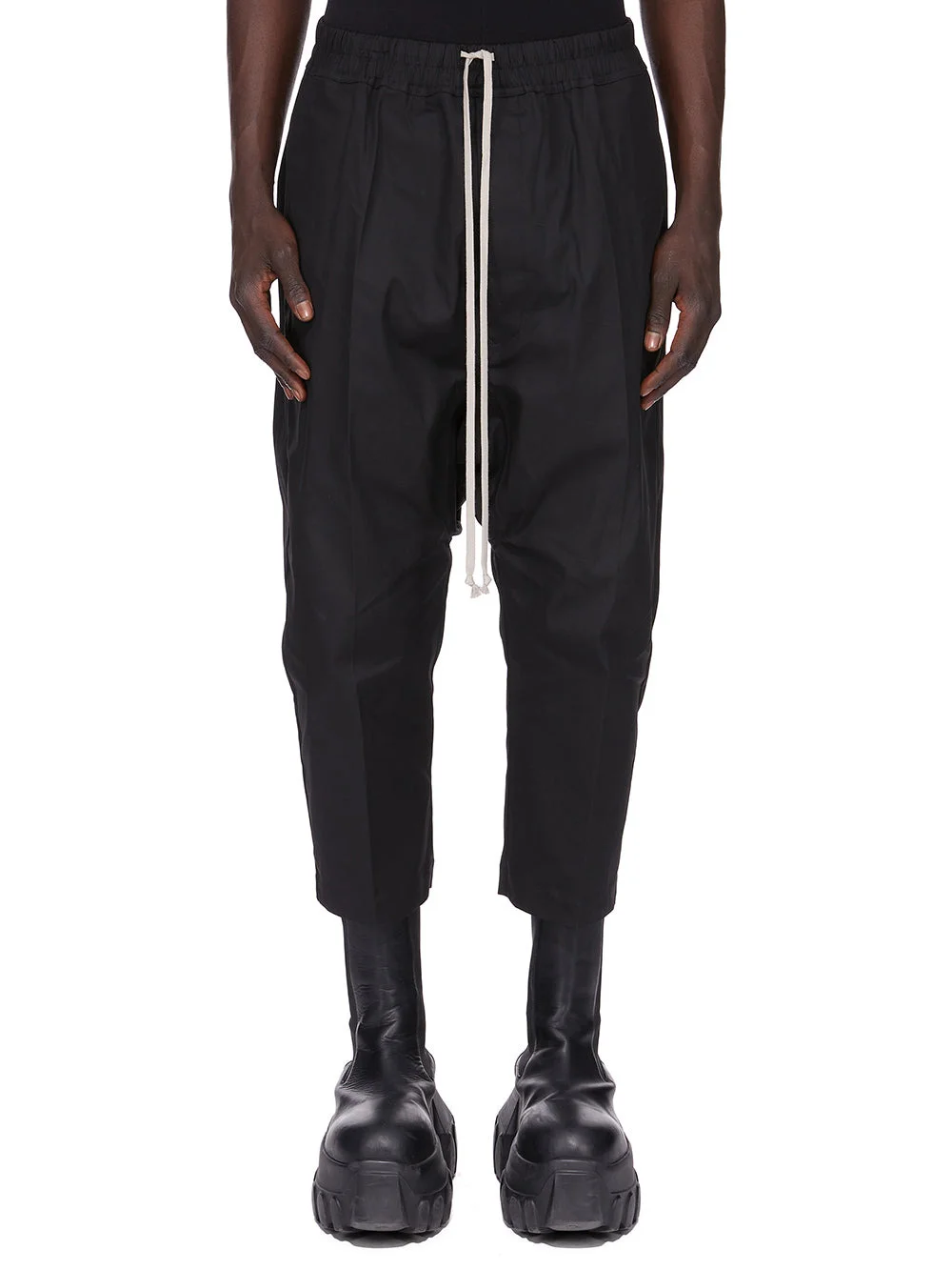 Rick Owens Drawstring Cropped Pant - 1