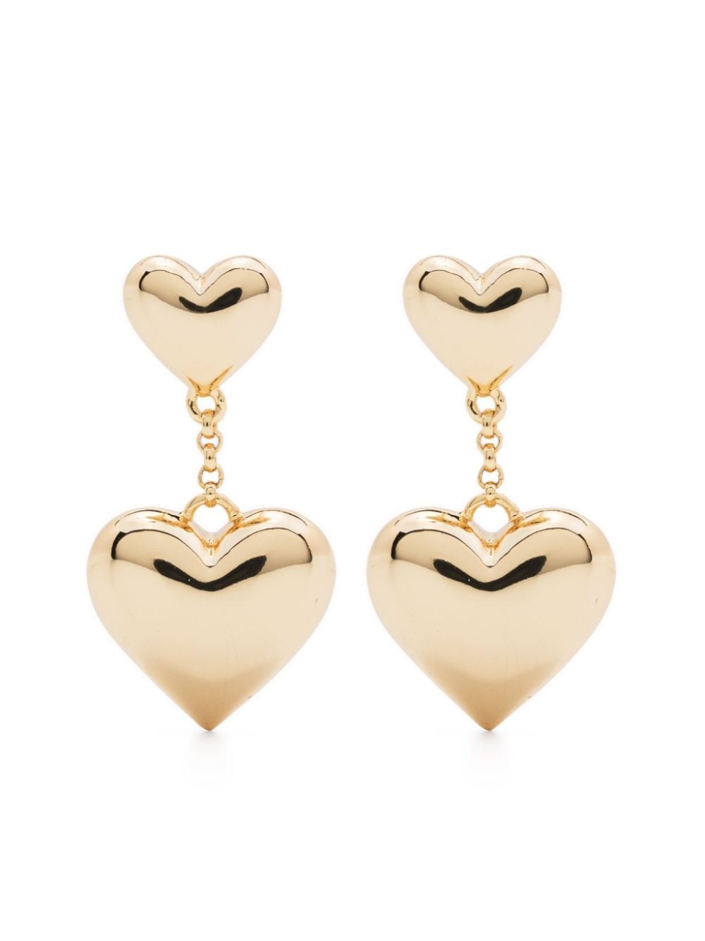 heart-shaped drop earrings - 1