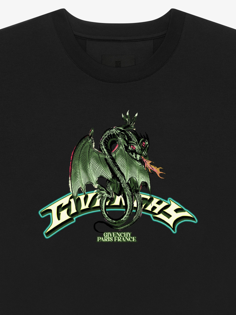 Givenchy SLIM FIT T-SHIRT IN COTTON WITH GIVENCHY DRAGON PRINT outlook