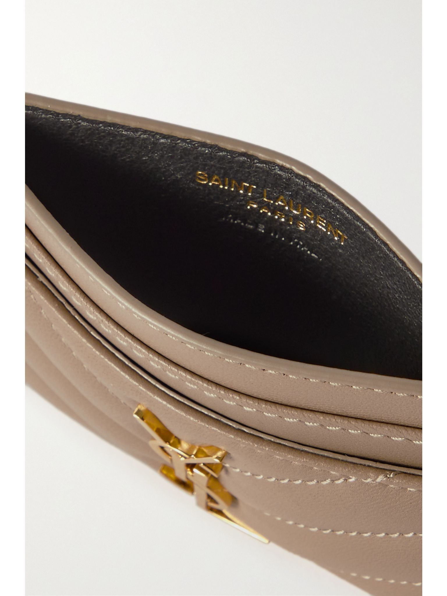 Cassandre matelassé leather cardholder Gray - 4