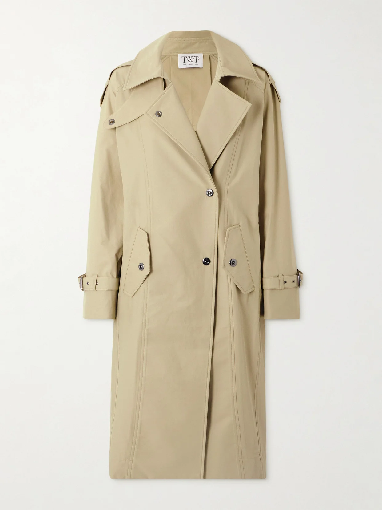 Long Bogie Cotton-blend Gabardine Coat - 1