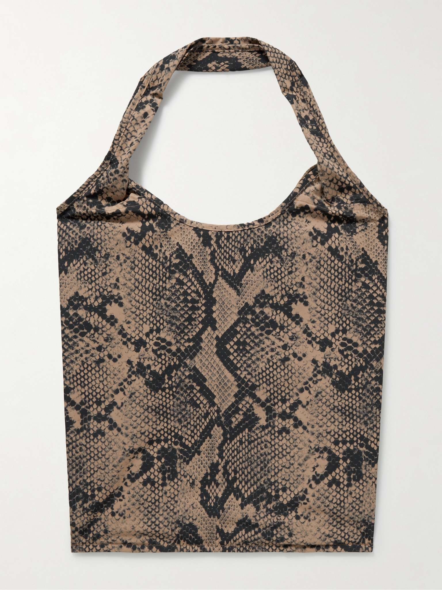 Packable Snake-Print Shell Tote Bag - 4