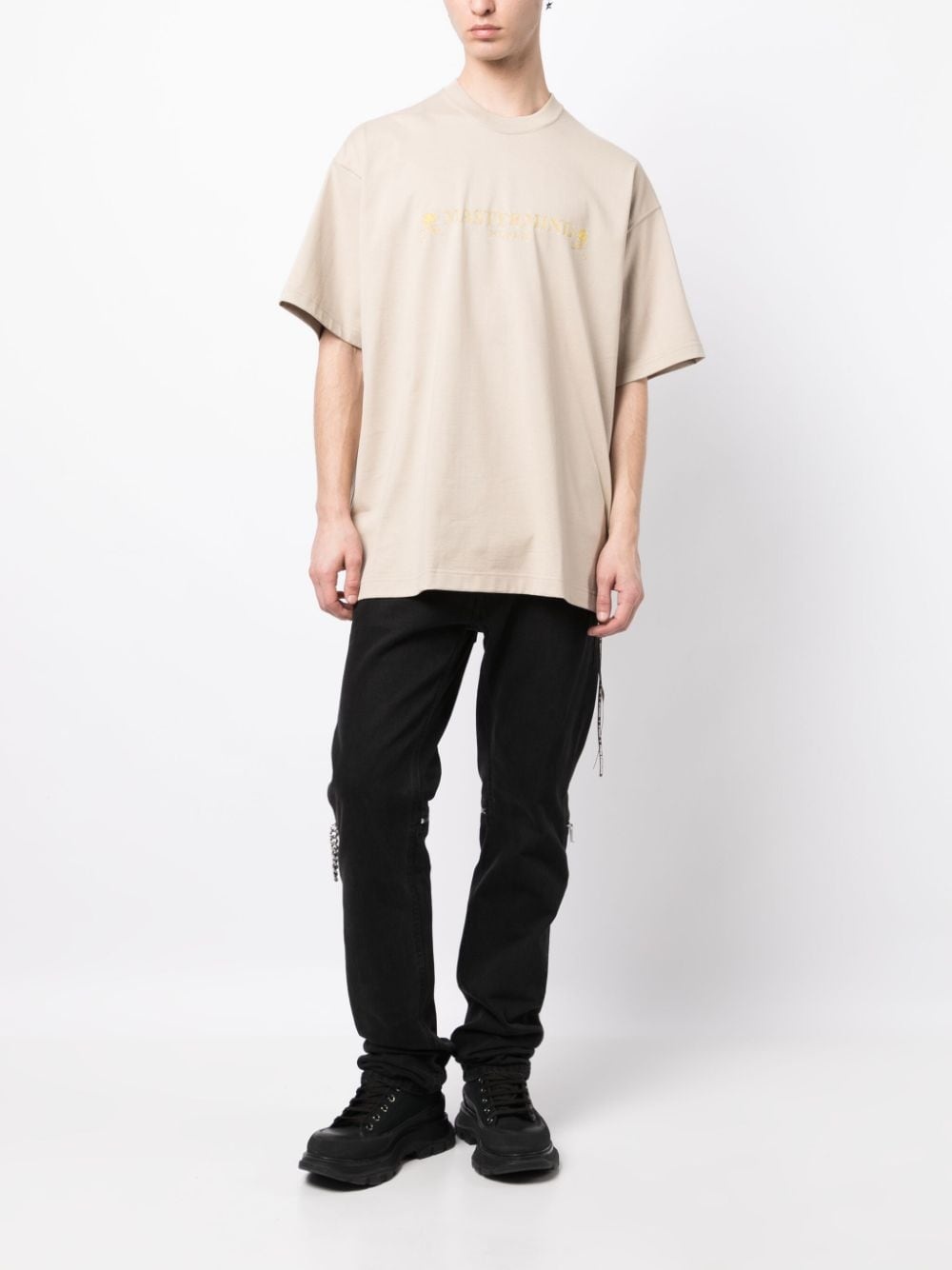 logo-print cotton T-shirt - 3