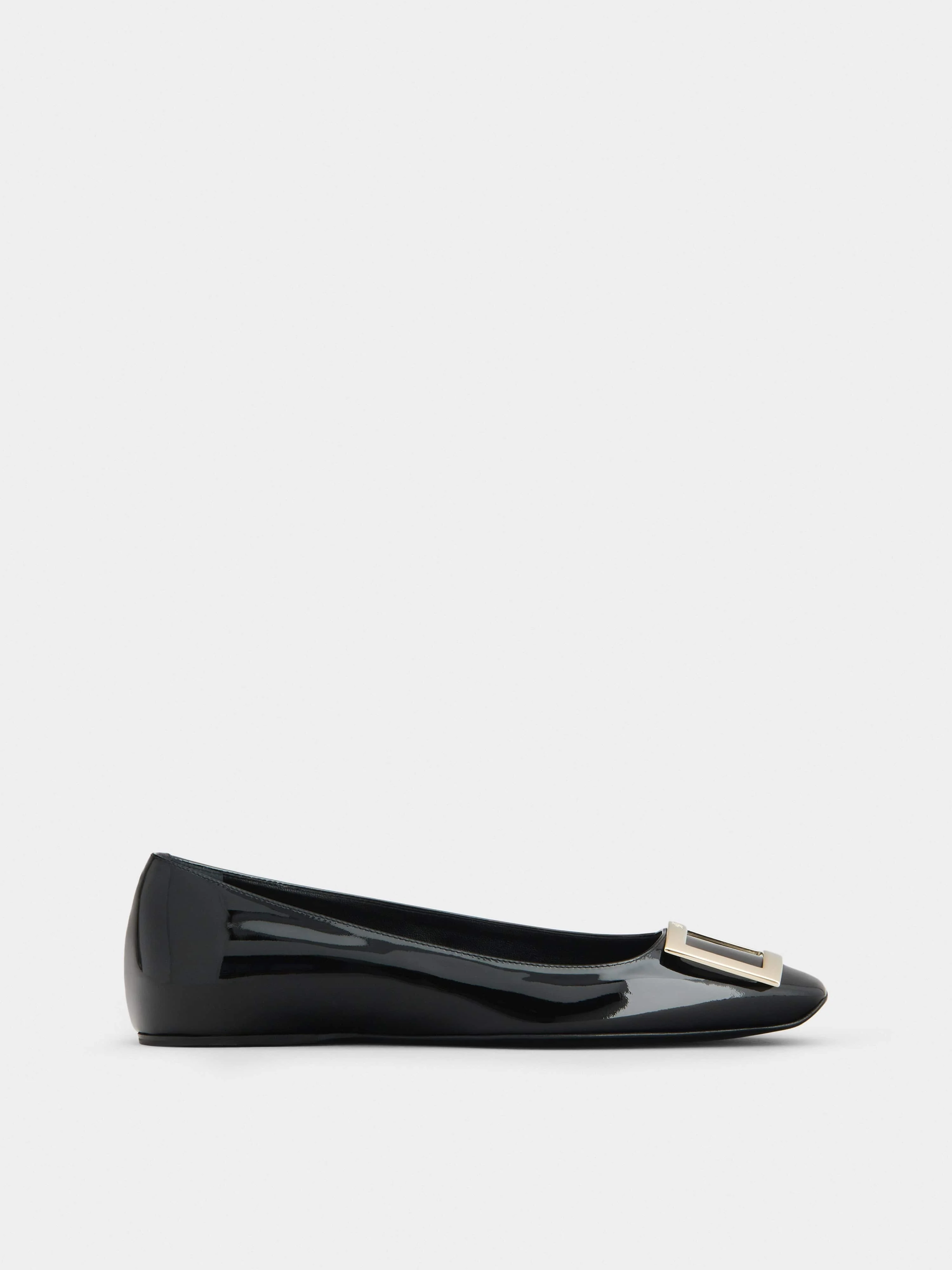 Trompette Metal Buckle Ballerinas in Patent Leather - 1