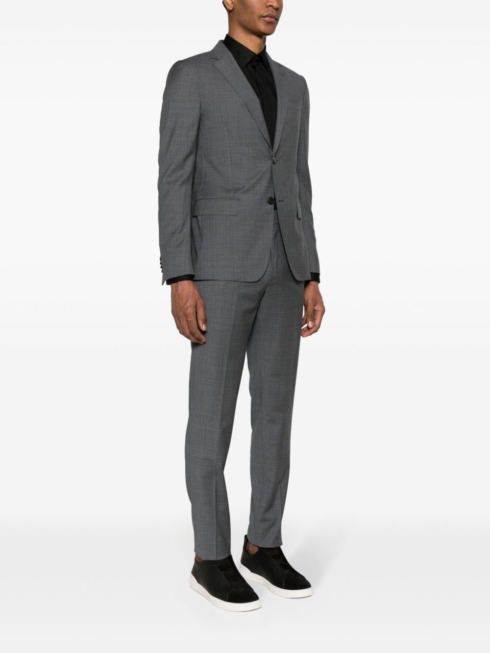 single-breasted wool suit - 3