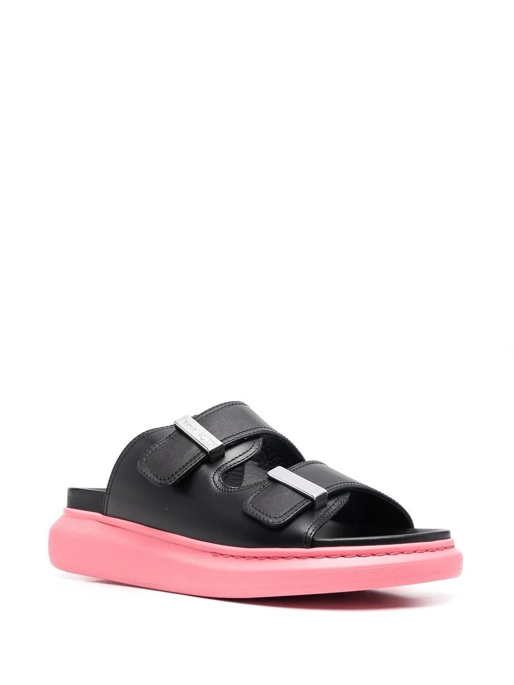 Double-strap two-tone 50mm sandals - 2
