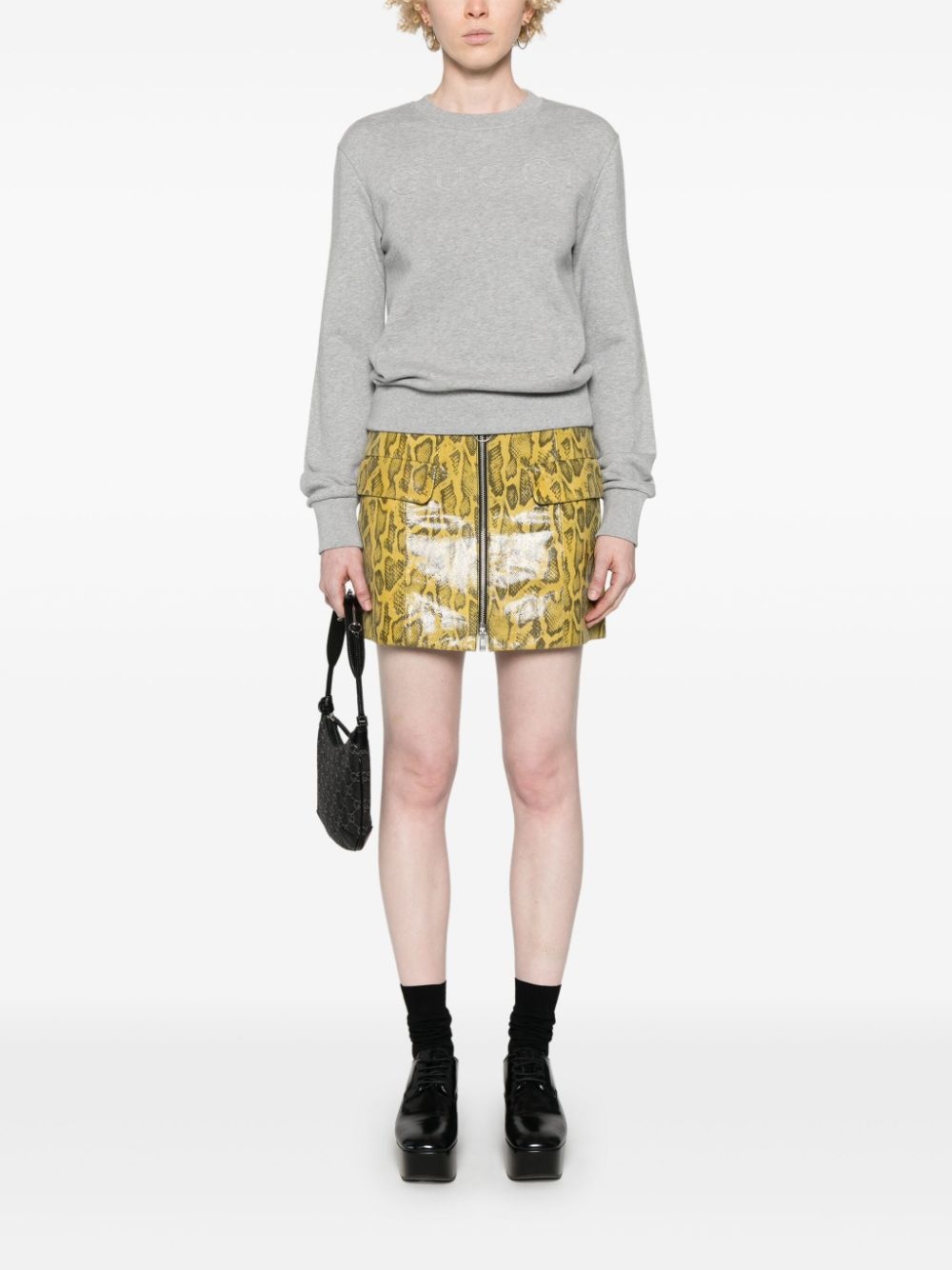 logo-embossed cotton sweatshirt - 2