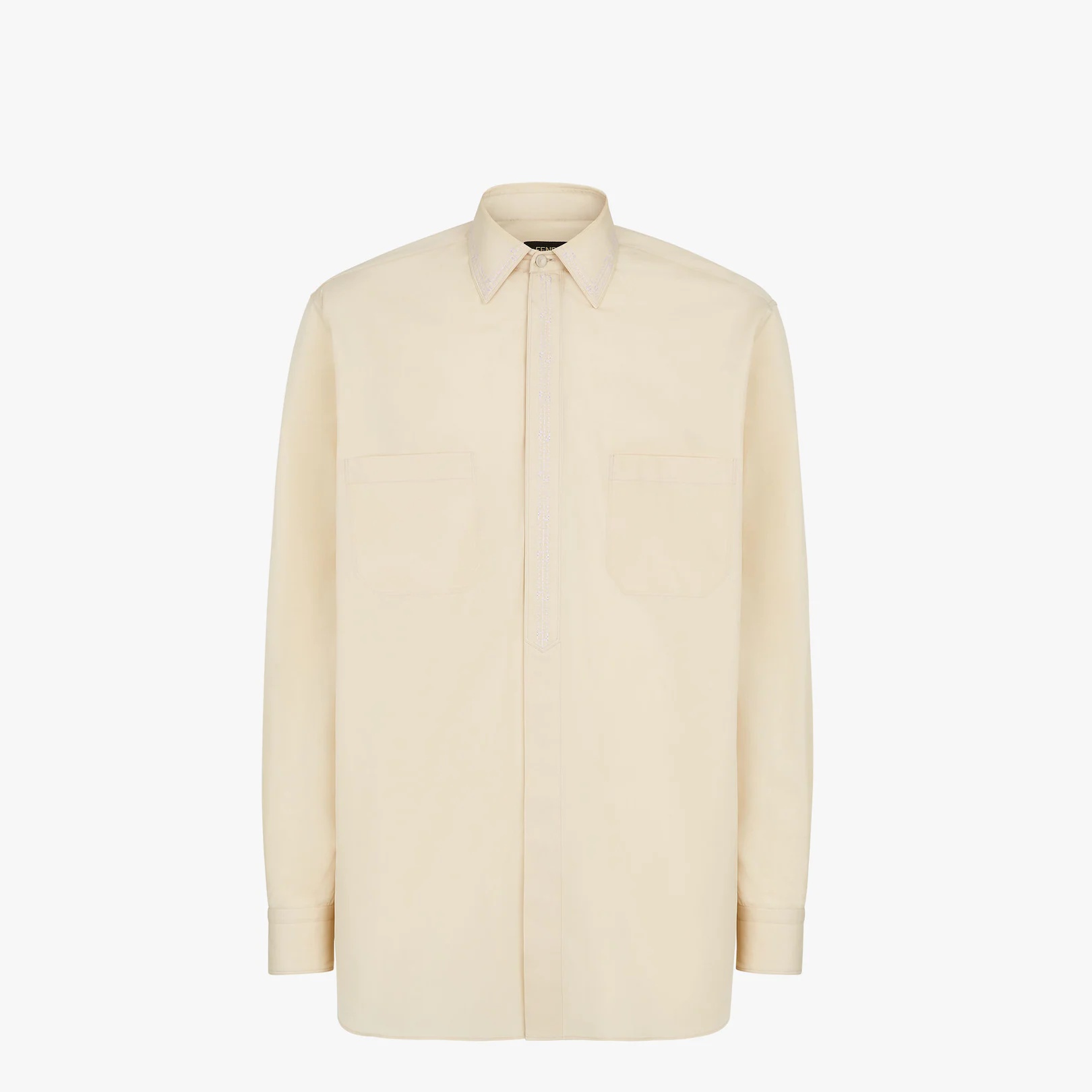 Beige cotton shirt - 1