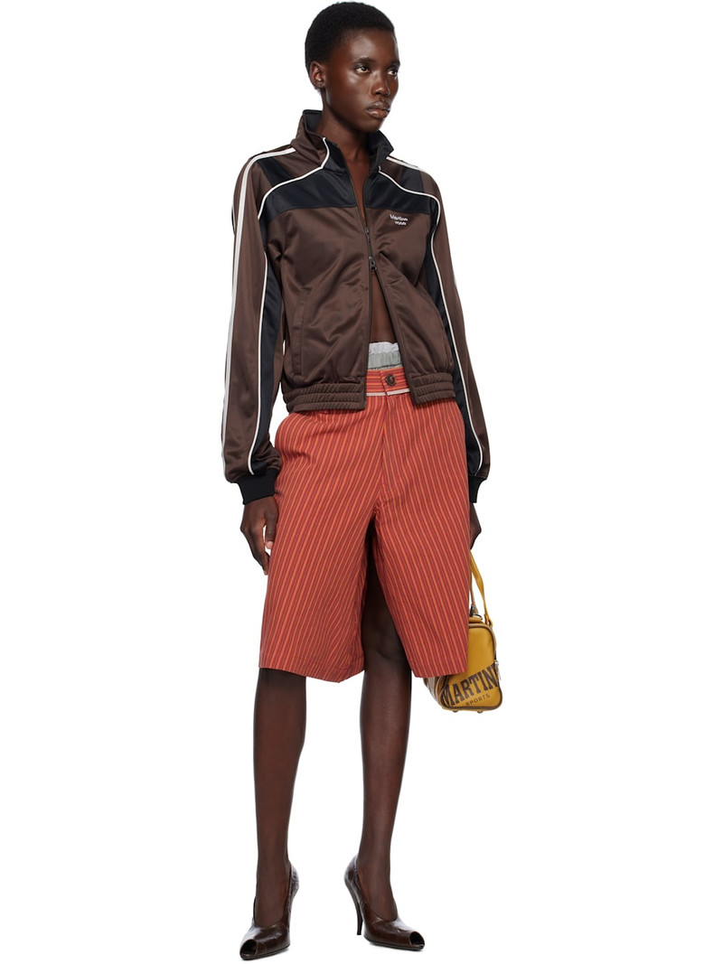 Martine Rose Red Twisted Skate Shorts outlook