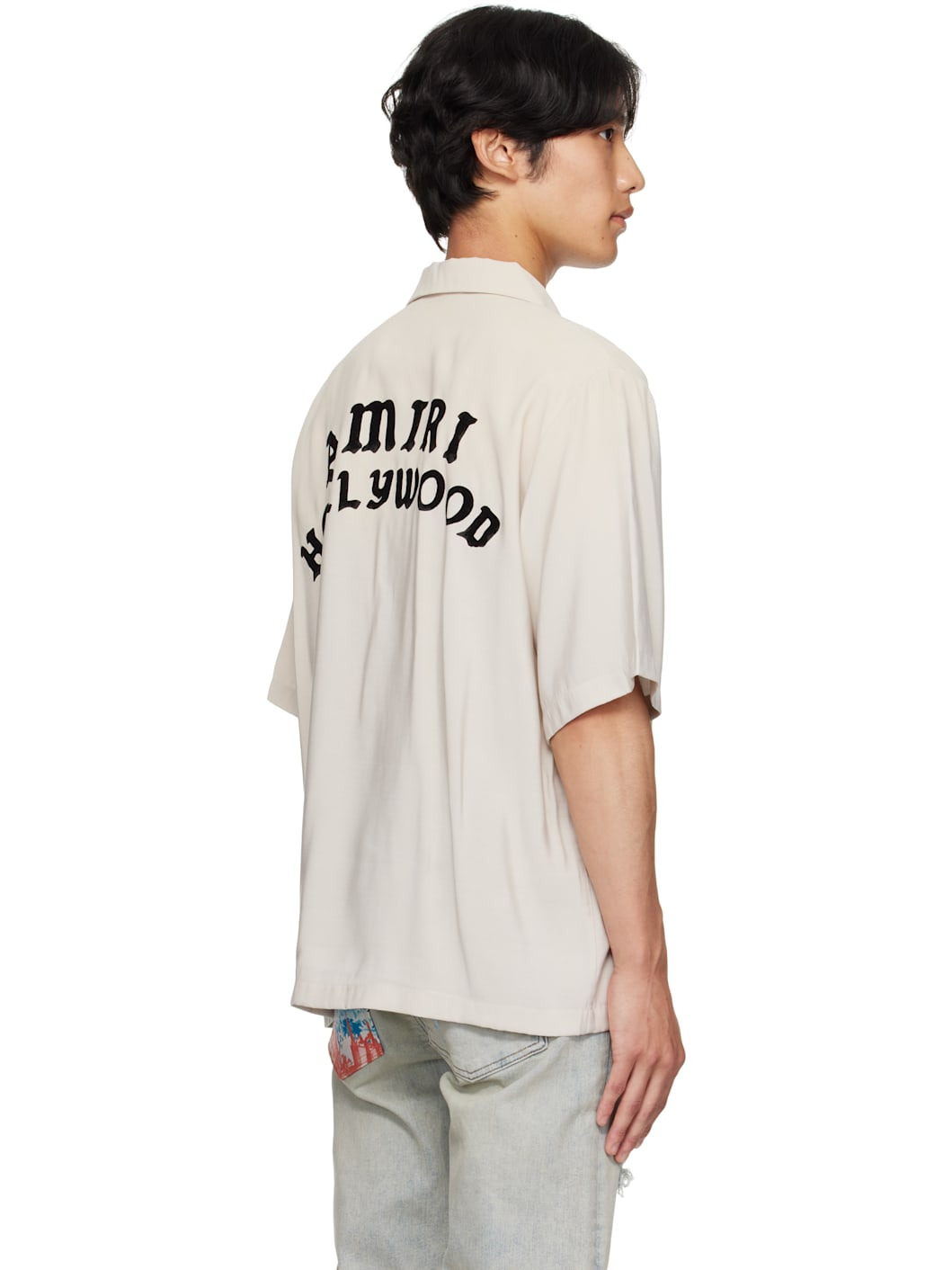Taupe 'AMIRI Hollywood' Bowling Shirt - 3