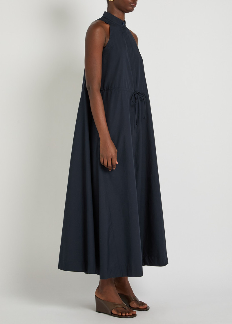 EMPORIO ARMANI Emporio Armani Drawstring Cotton-poplin Midi Dress outlook