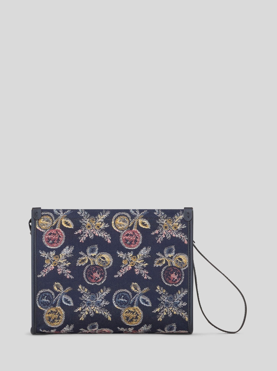MEDIUM JACQUARD POUCH WITH MULTI-COLOURED APPLES - 3