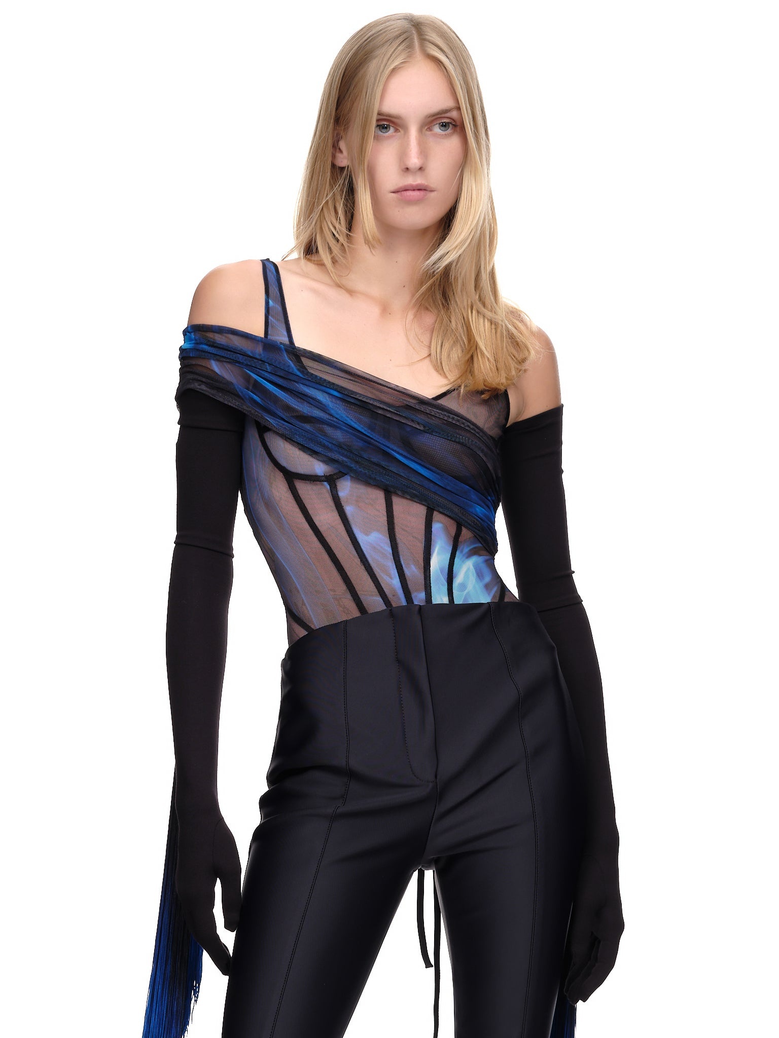 Sheer Corset Bodysuit - 4