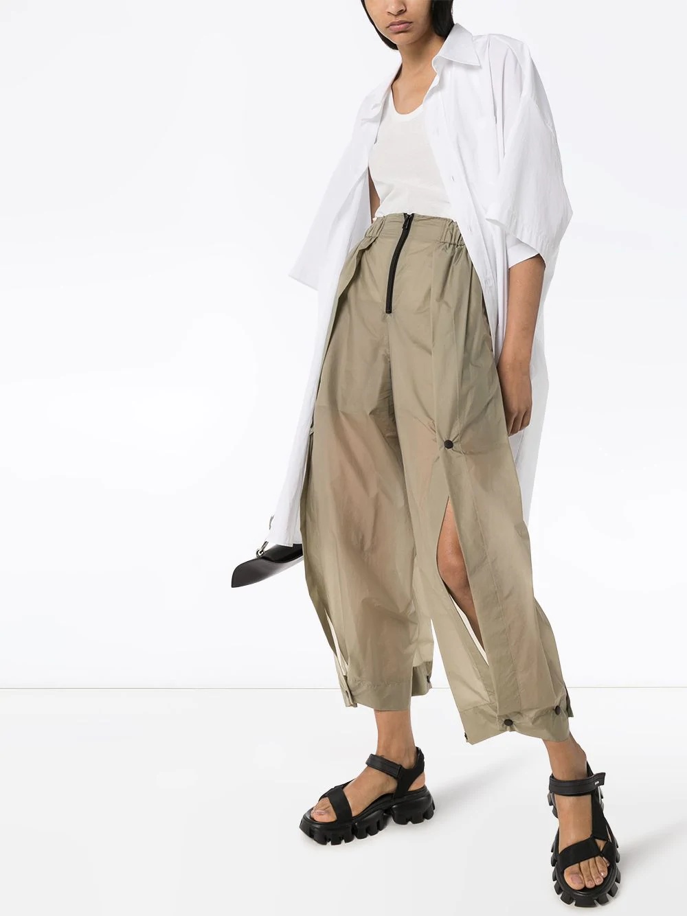 Air high-waisted wide leg trousers - 2