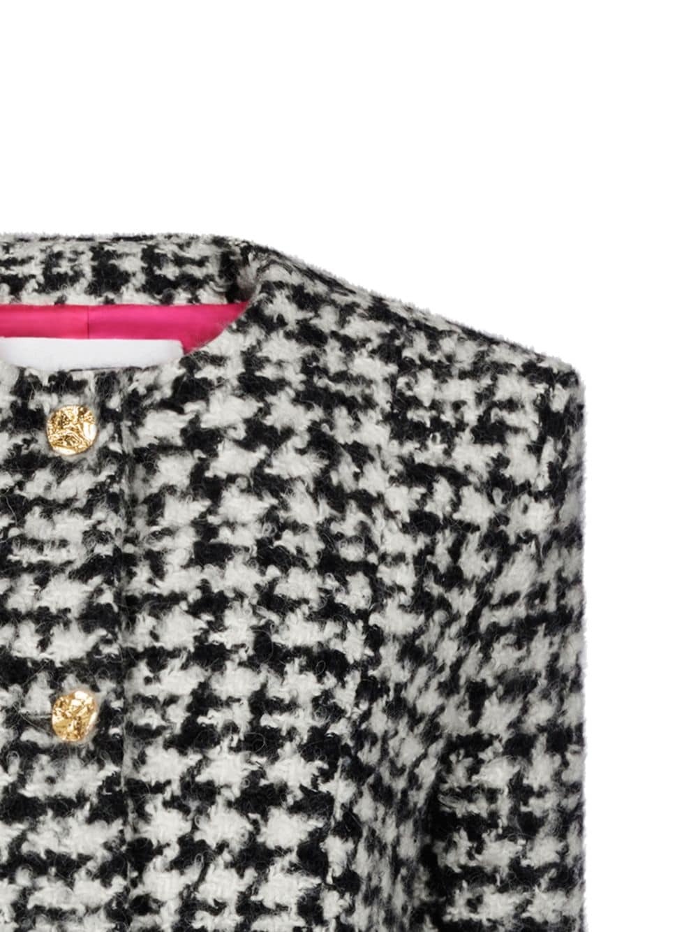 houndstooth-pattern wool-cotton jacket - 5