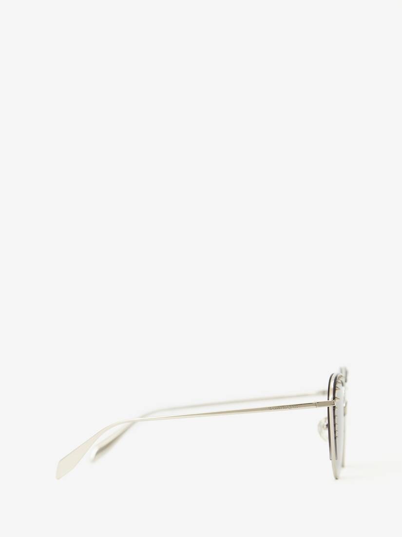 Studded Lens Cat-eye Sunglasses in Grey/silver - 2