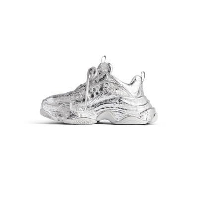 BALENCIAGA Men's Triple S Sneaker  in Silver outlook