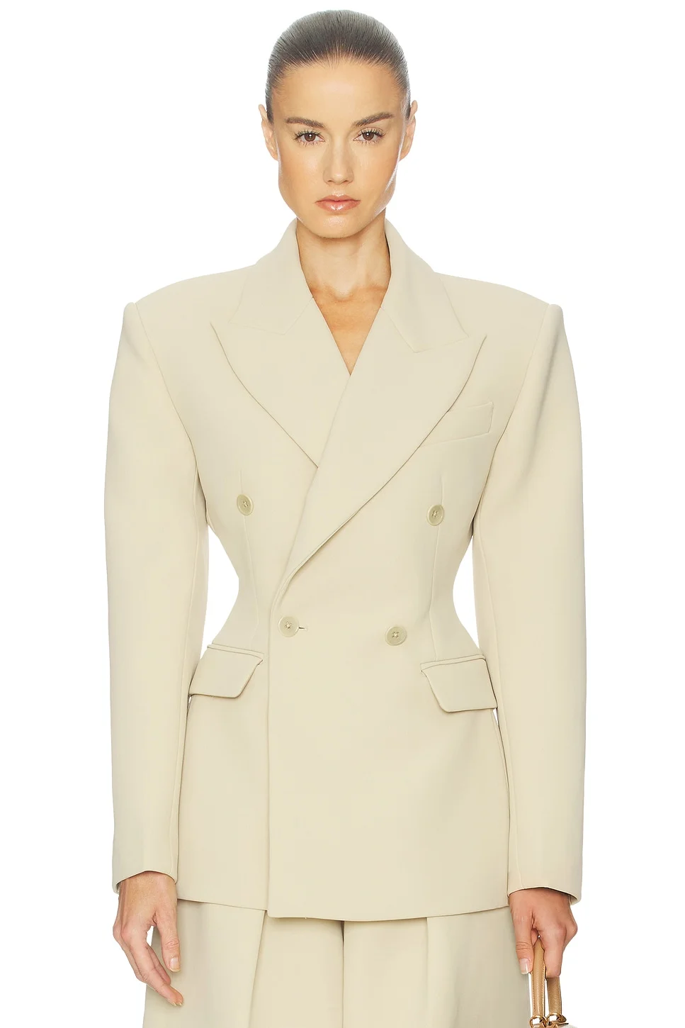 The Double Breasted S Curve Jacket in Very Heavy Crepe - 1