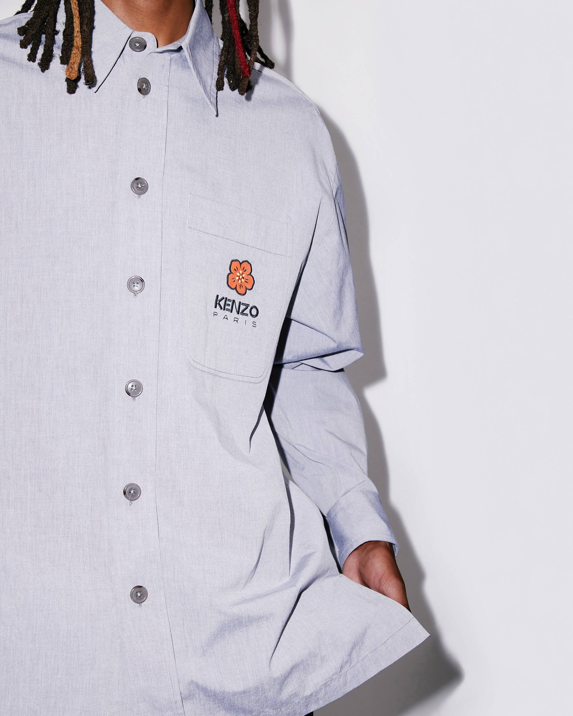 'BOKE FLOWER' Crest oversized shirt - 7