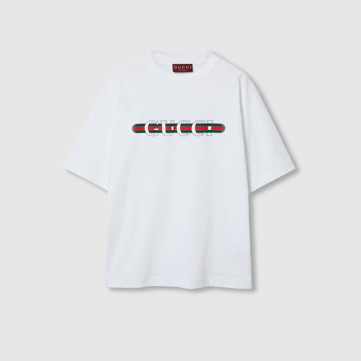 Cotton jersey T-shirt with Gucci print - 1