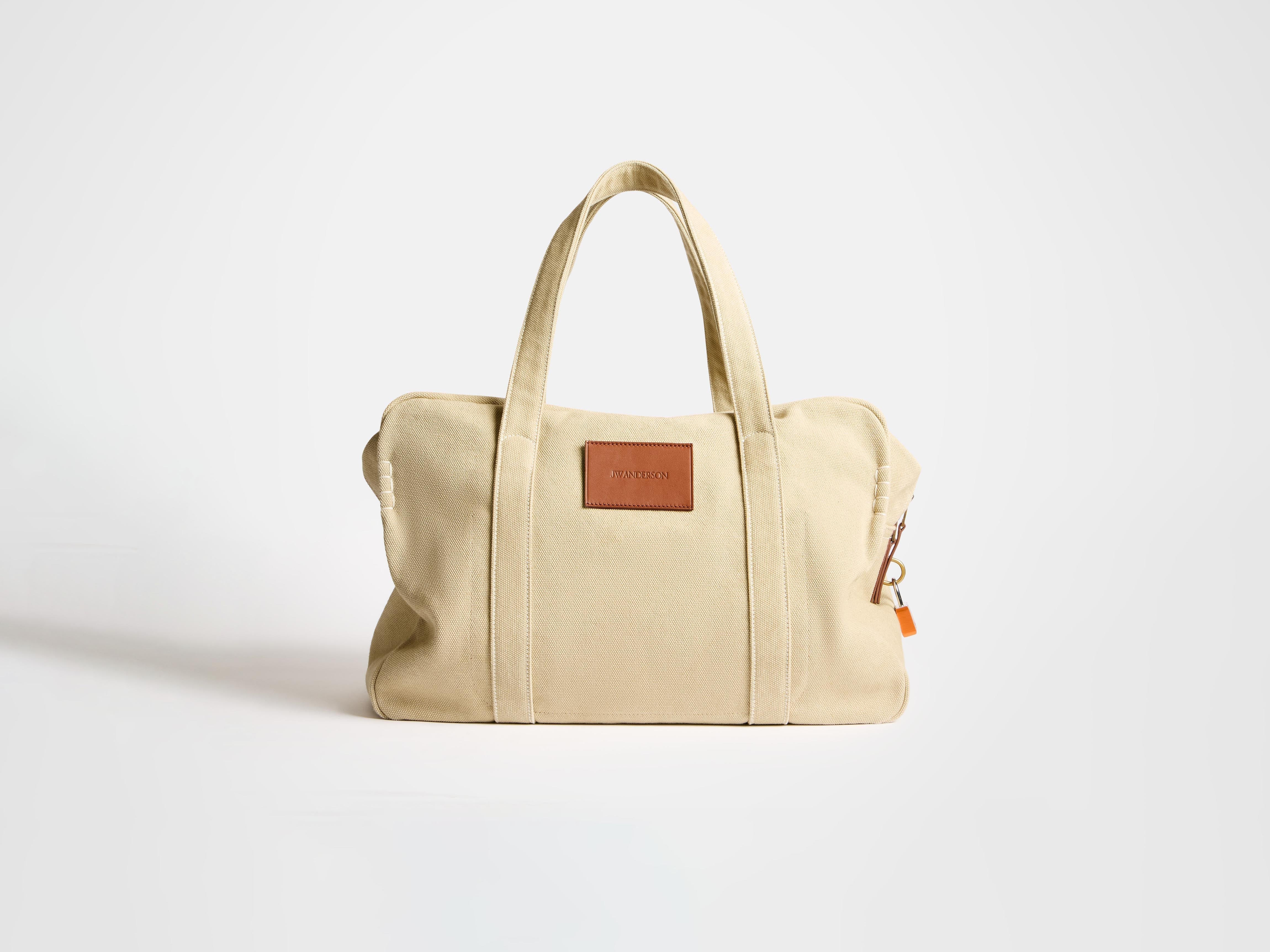 WEEKENDER CANVAS TOTE BAG IN STONE - 5