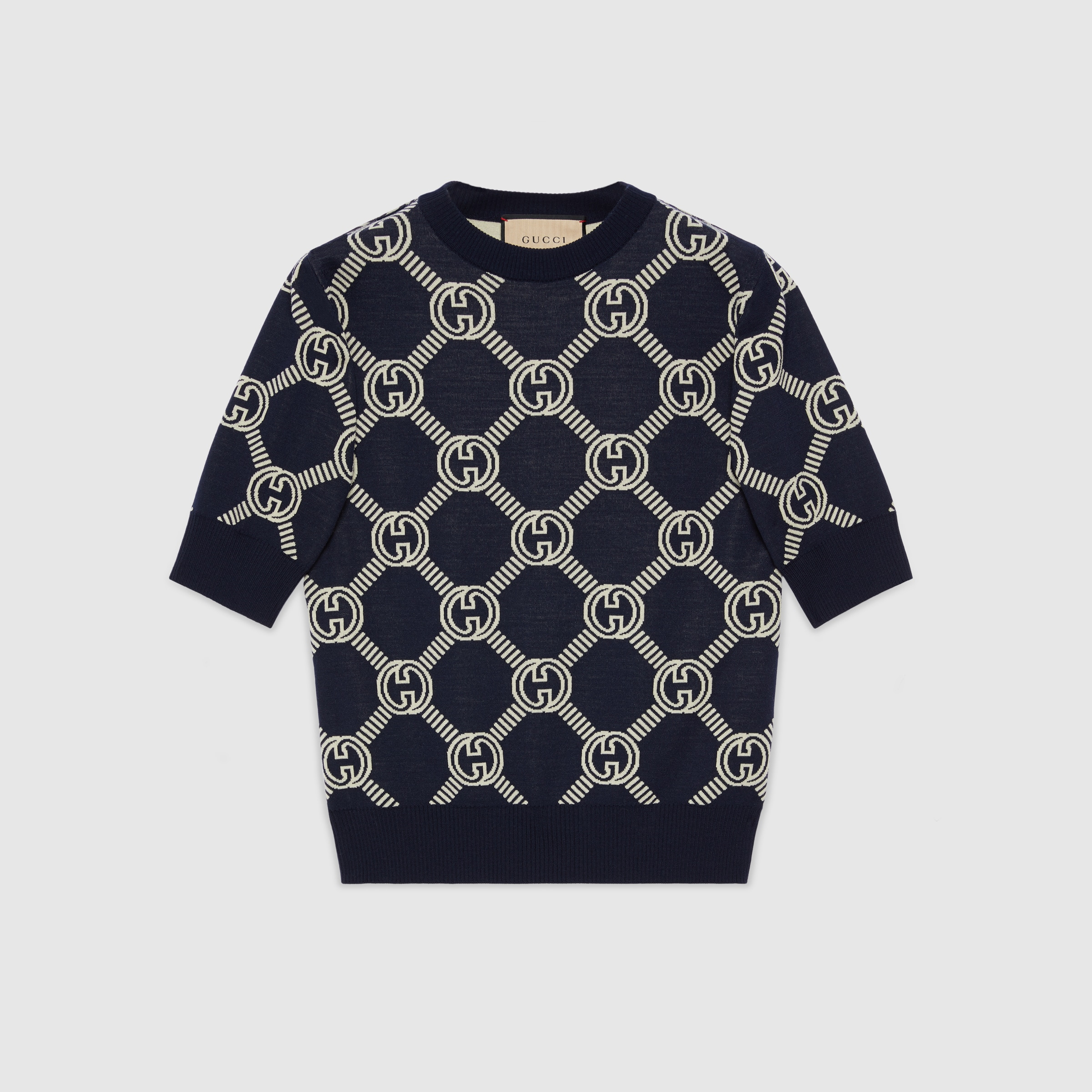 Reversible GG wool jacquard top - 1