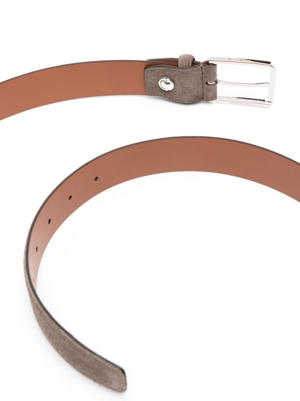 logo-debossed suede belt - 2