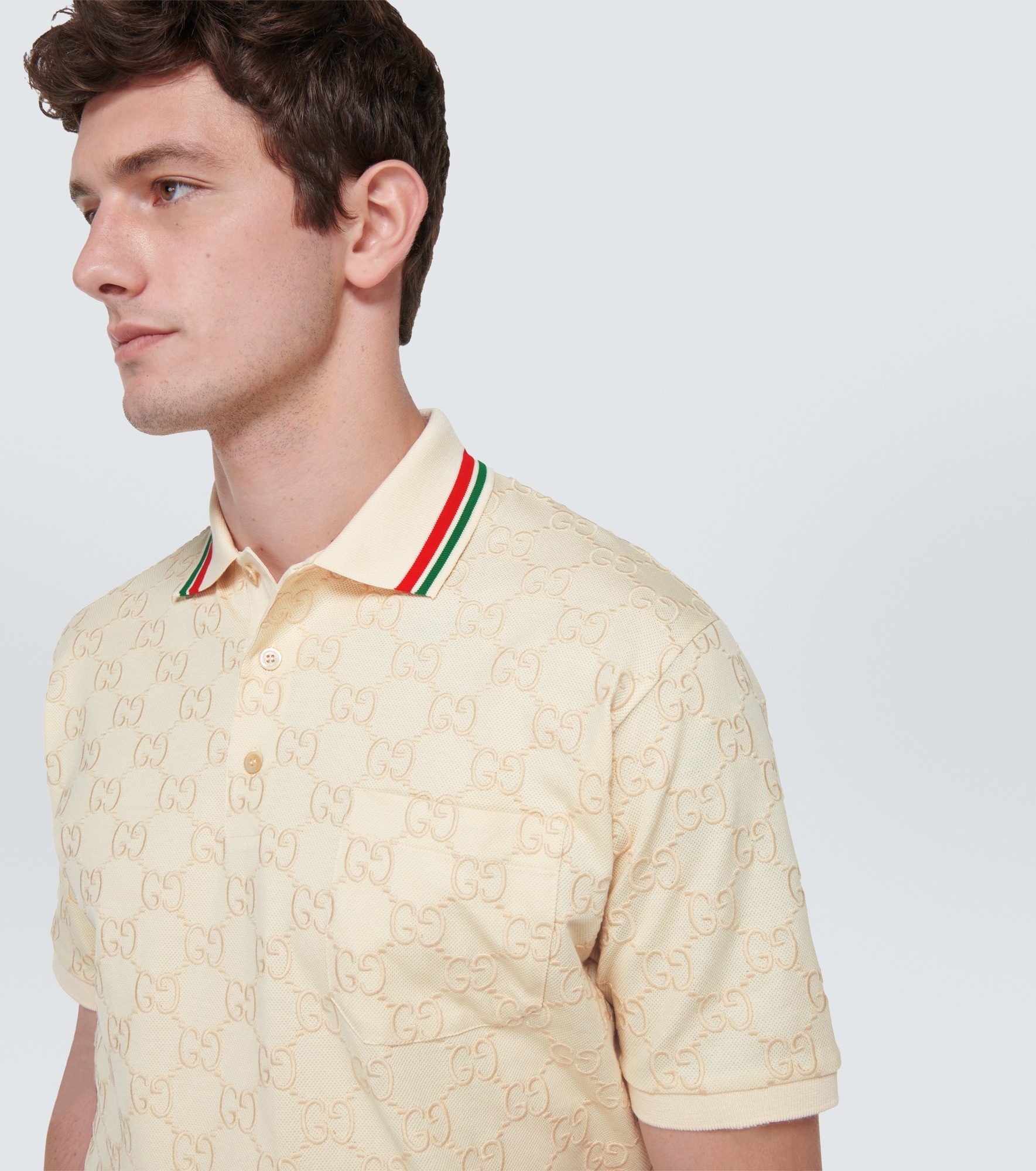 GG embroidered polo top - 5