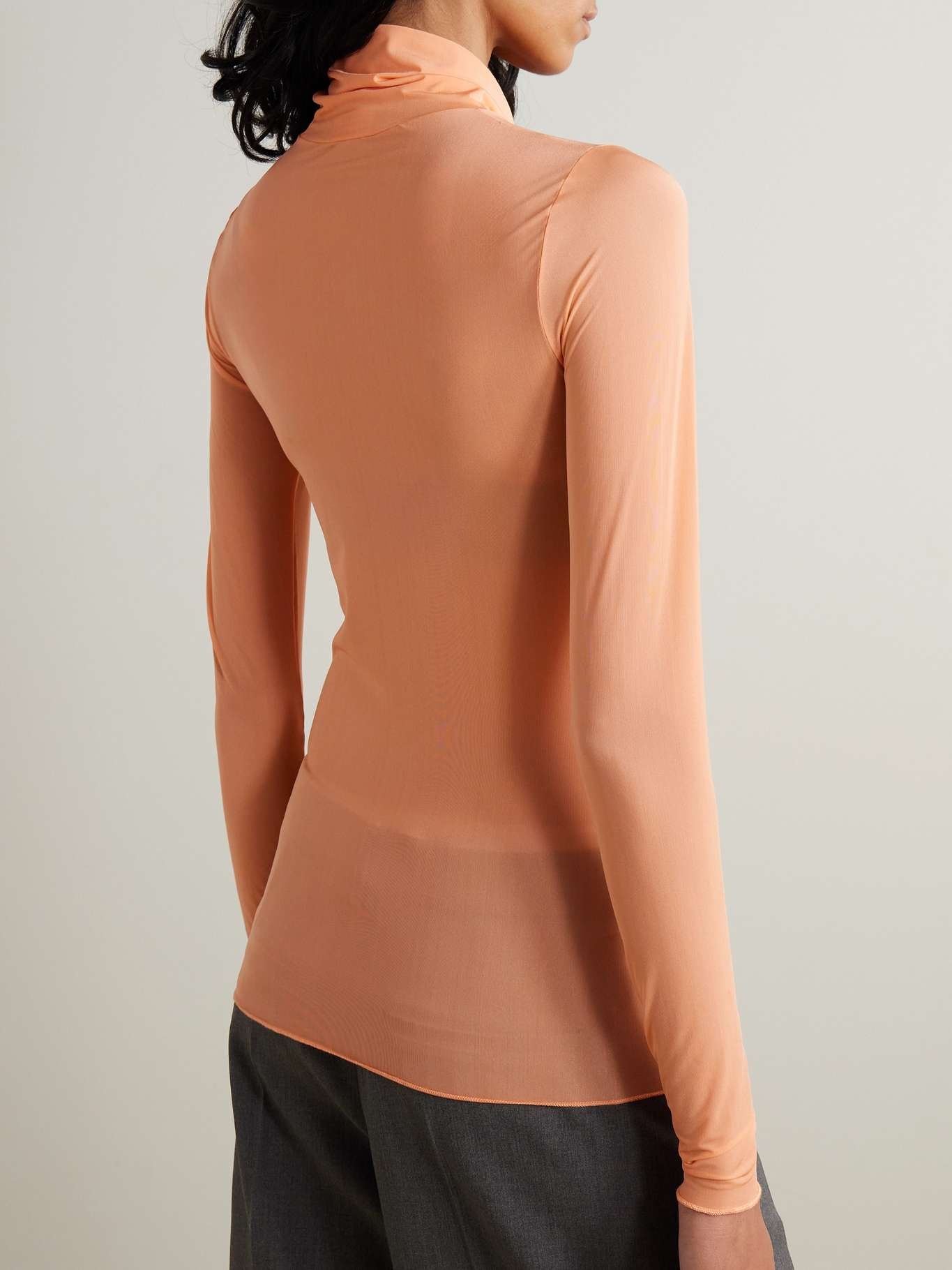 Mesh turtleneck top - 4