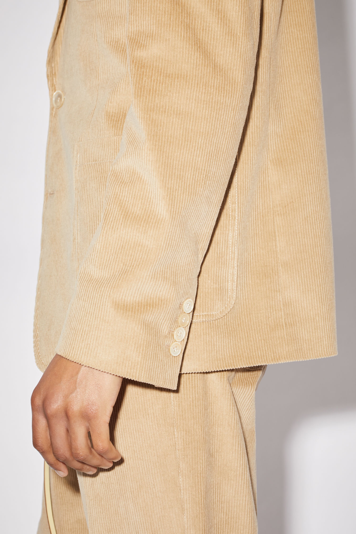 Corduroy suit jacket - Clay beige - 5