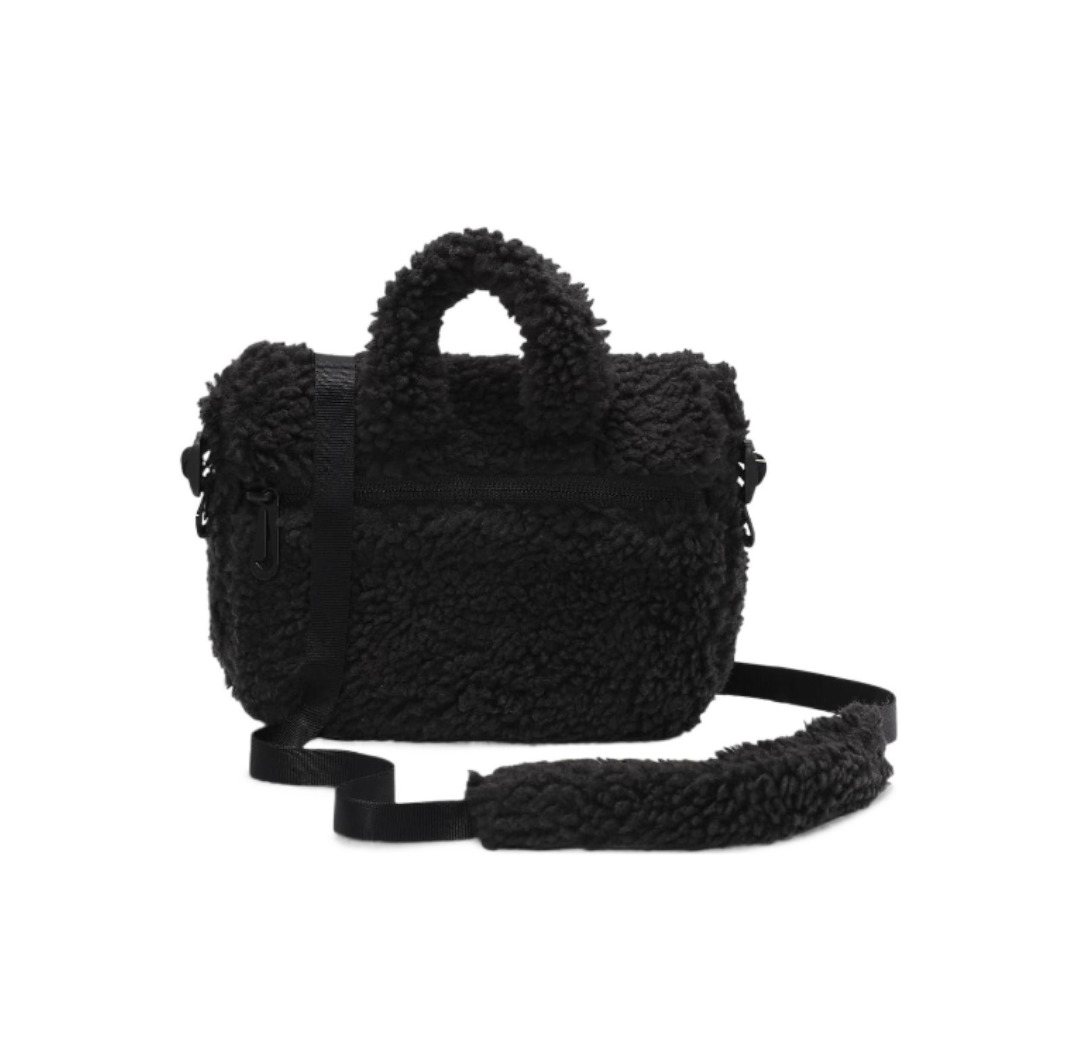 (WMNS) Nike Sportswear NSW Faux Fur Crossbody Bag 'Black' FB3039-010 - 3