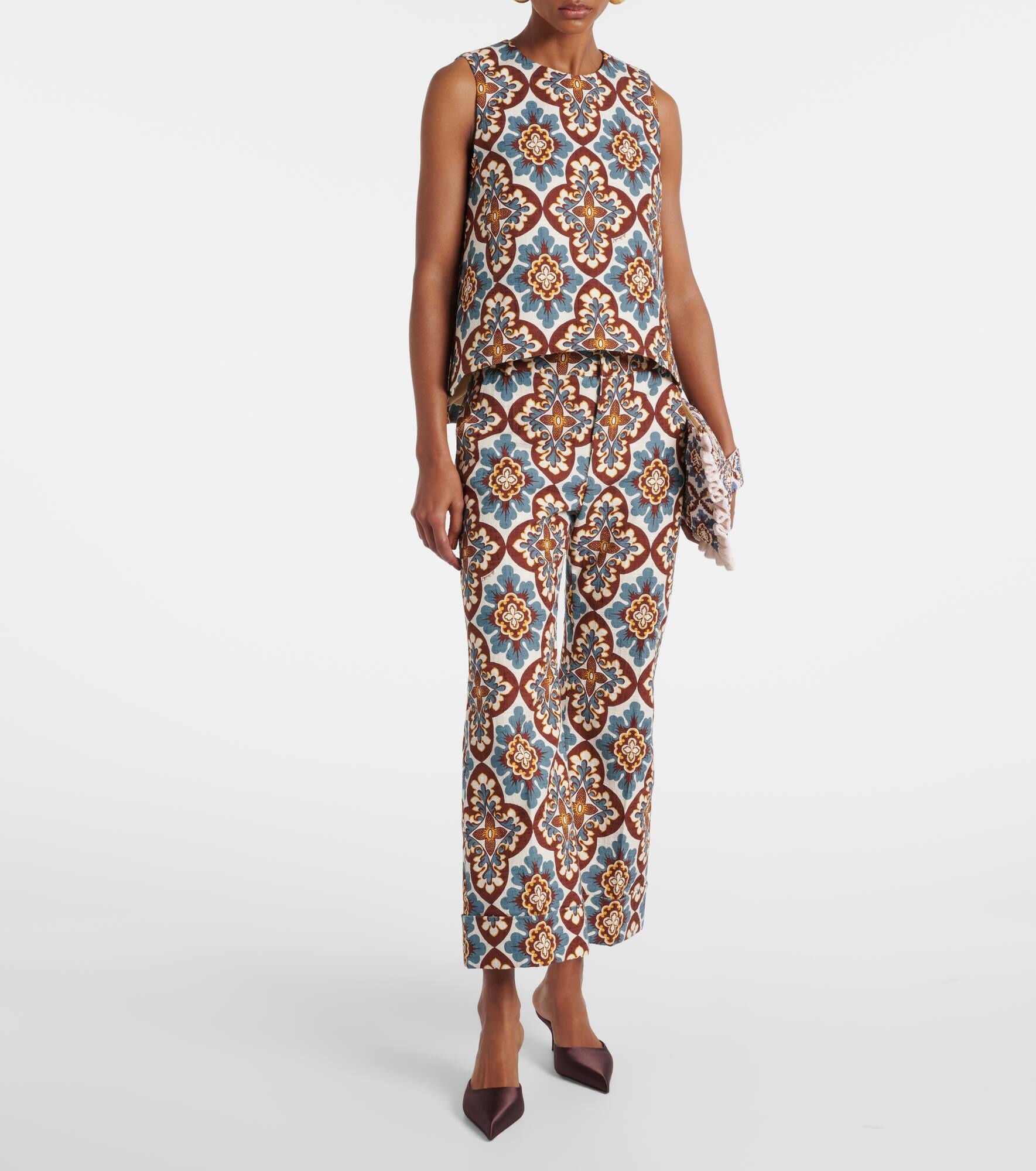 La Scala printed cotton top - 2