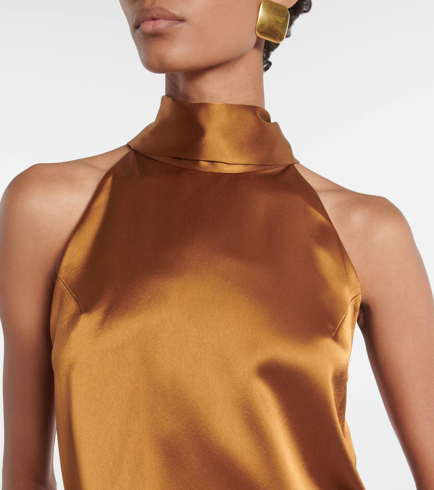 Sienna halterneck satin top - 4