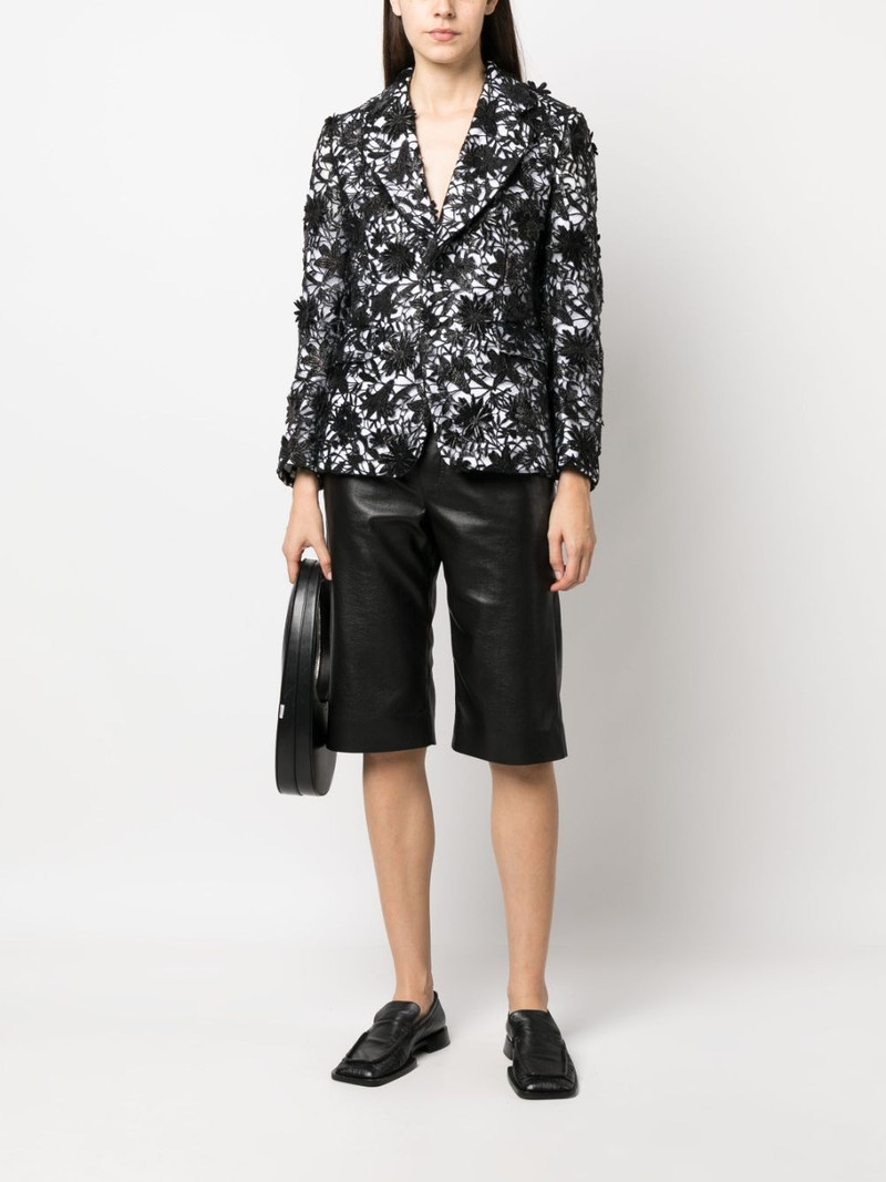 Comme Des Garçons floral-lace single-breasted blazer outlook