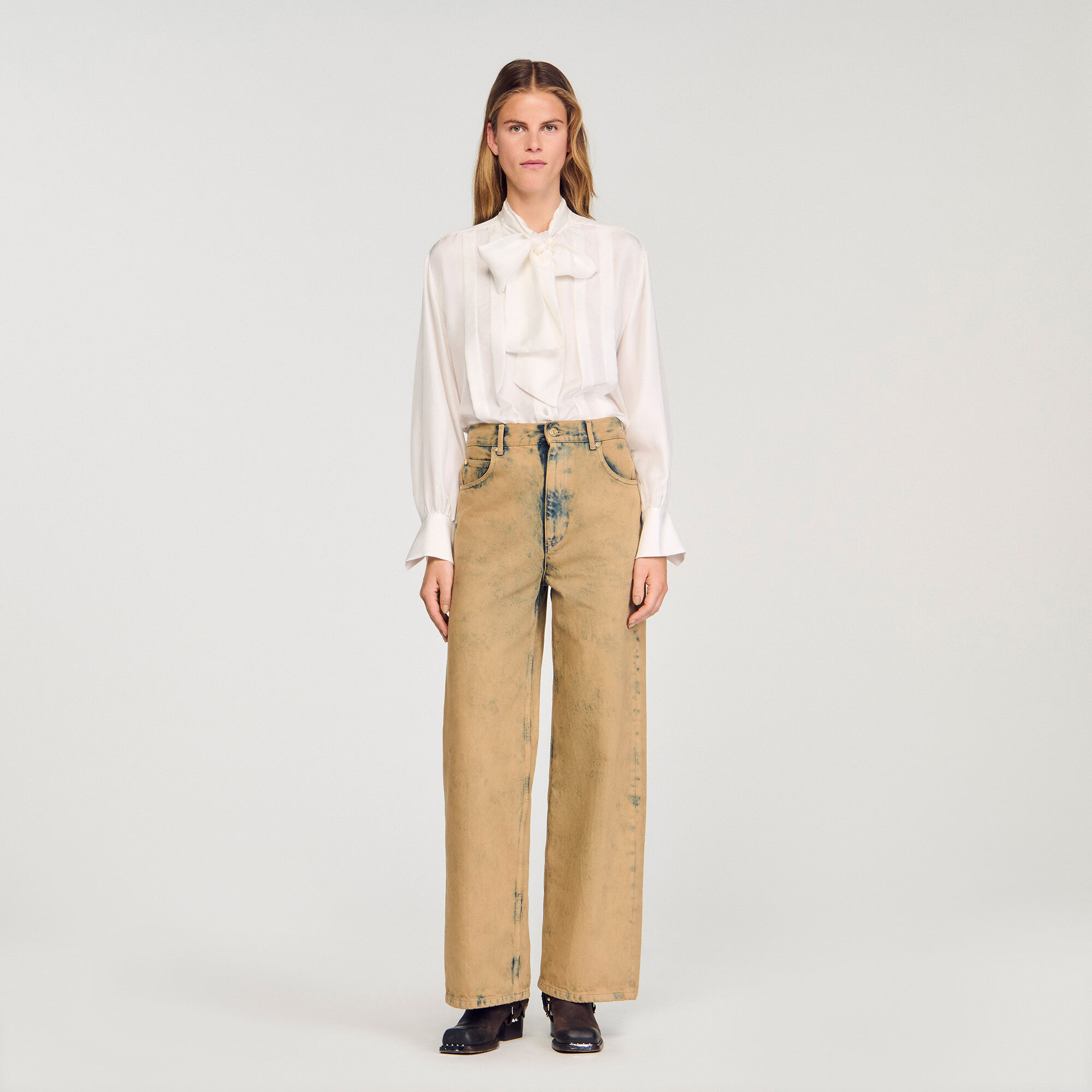 FADED WIDE-LEG JEANS - 2