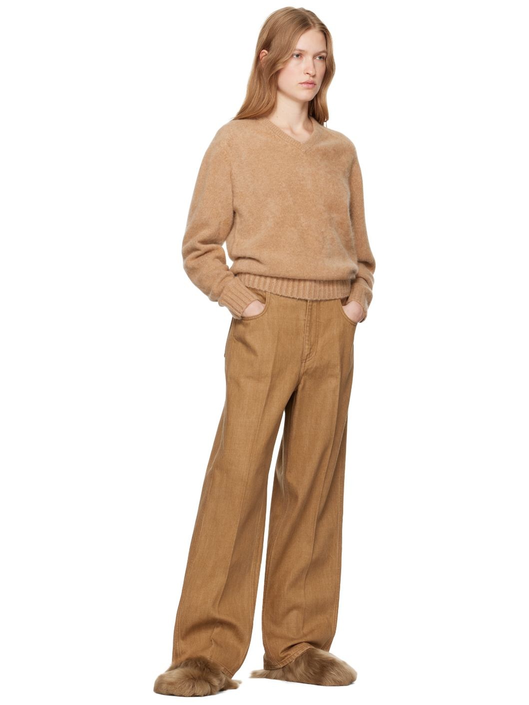 Tan 5-Pocket Trousers - 4