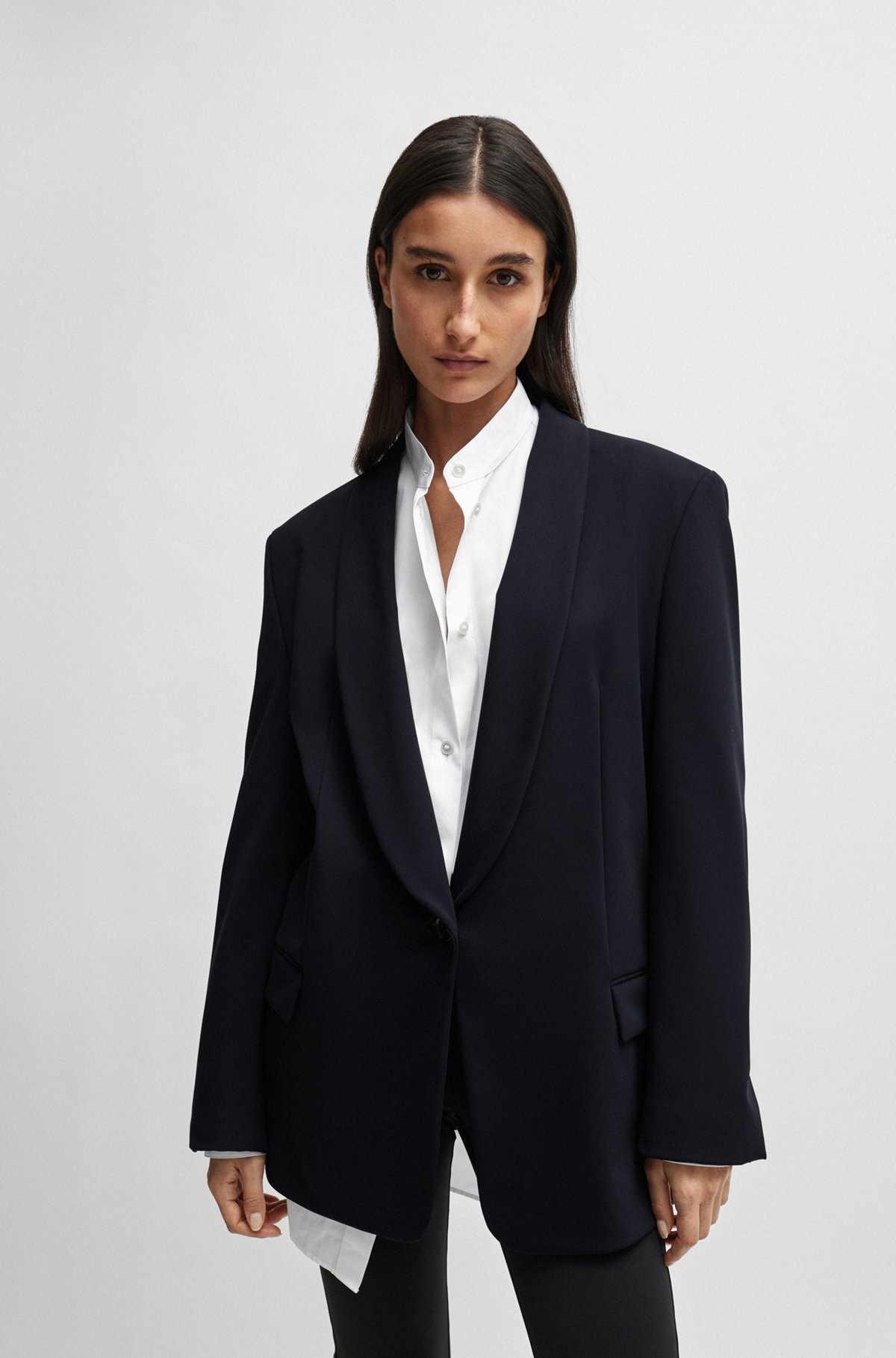 NAOMI X BOSS OVERSIZED BLAZER WITH SHAWL COLLAR - 2