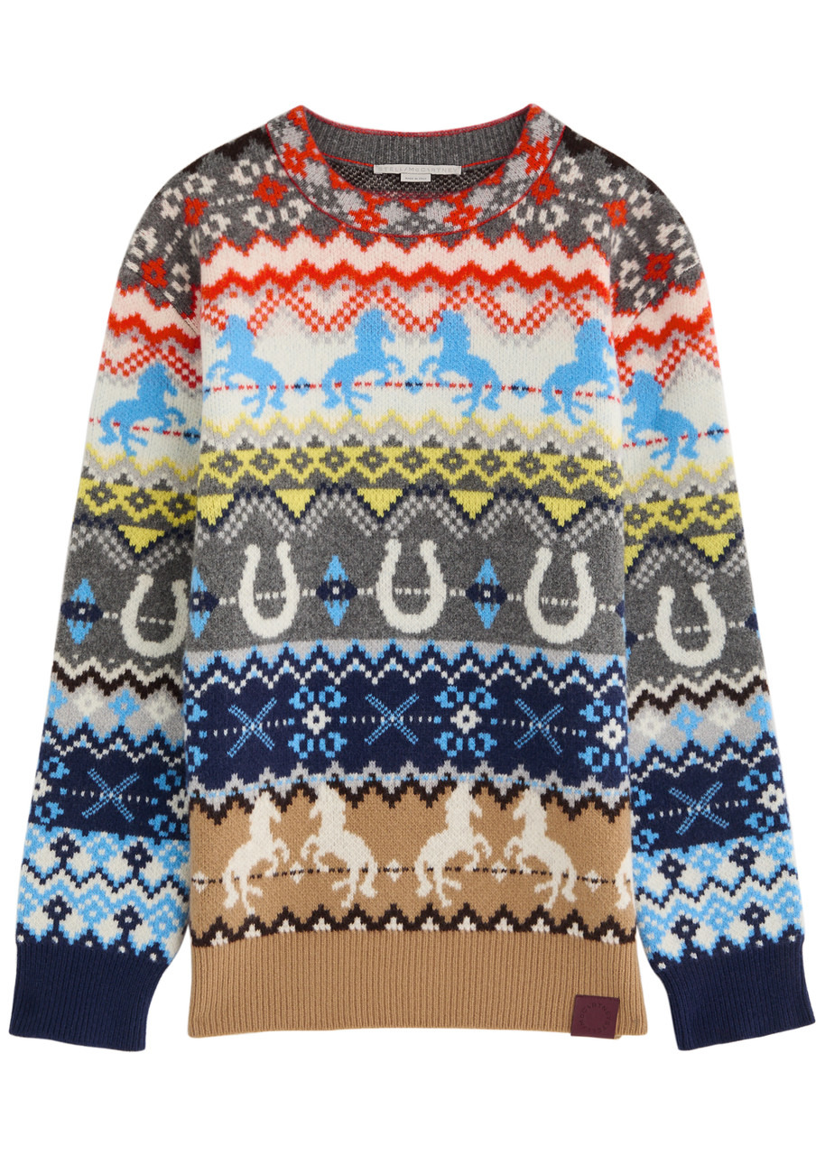 Stella Mccartney Fair Isle Intarsia Wool Jumper - 1