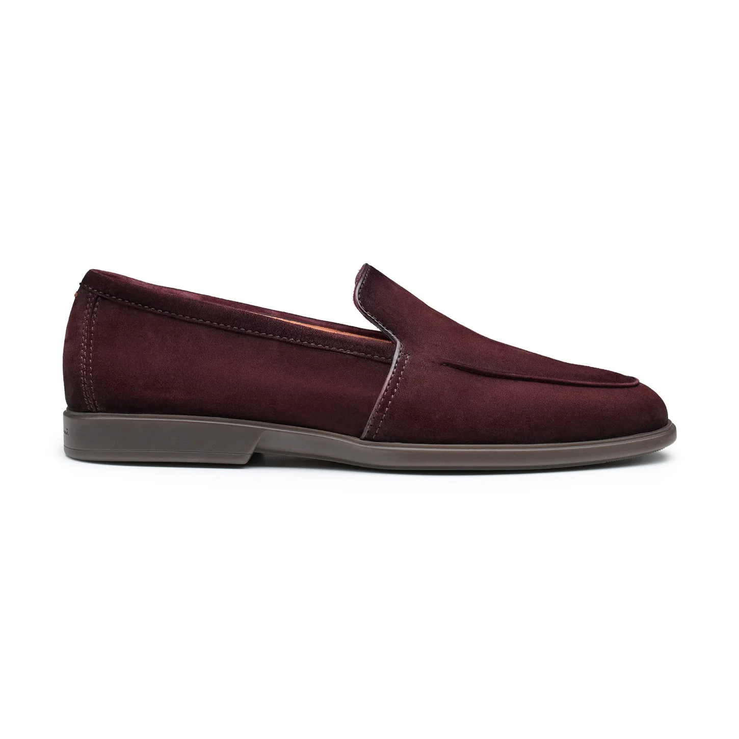 Men's burgundy suede loafer - 1