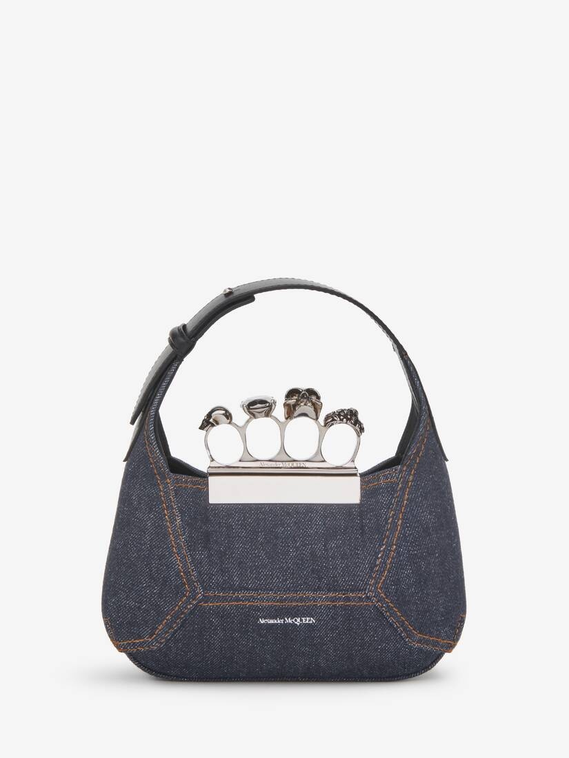 Women's The Jewelled Hobo Mini Bag in Denim - 1