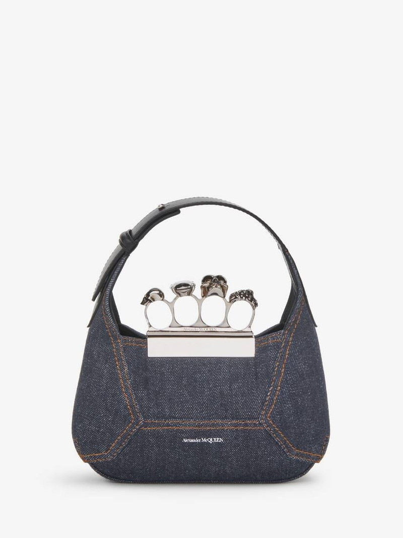 Women's The Jewelled Hobo Mini Bag in Denim 1