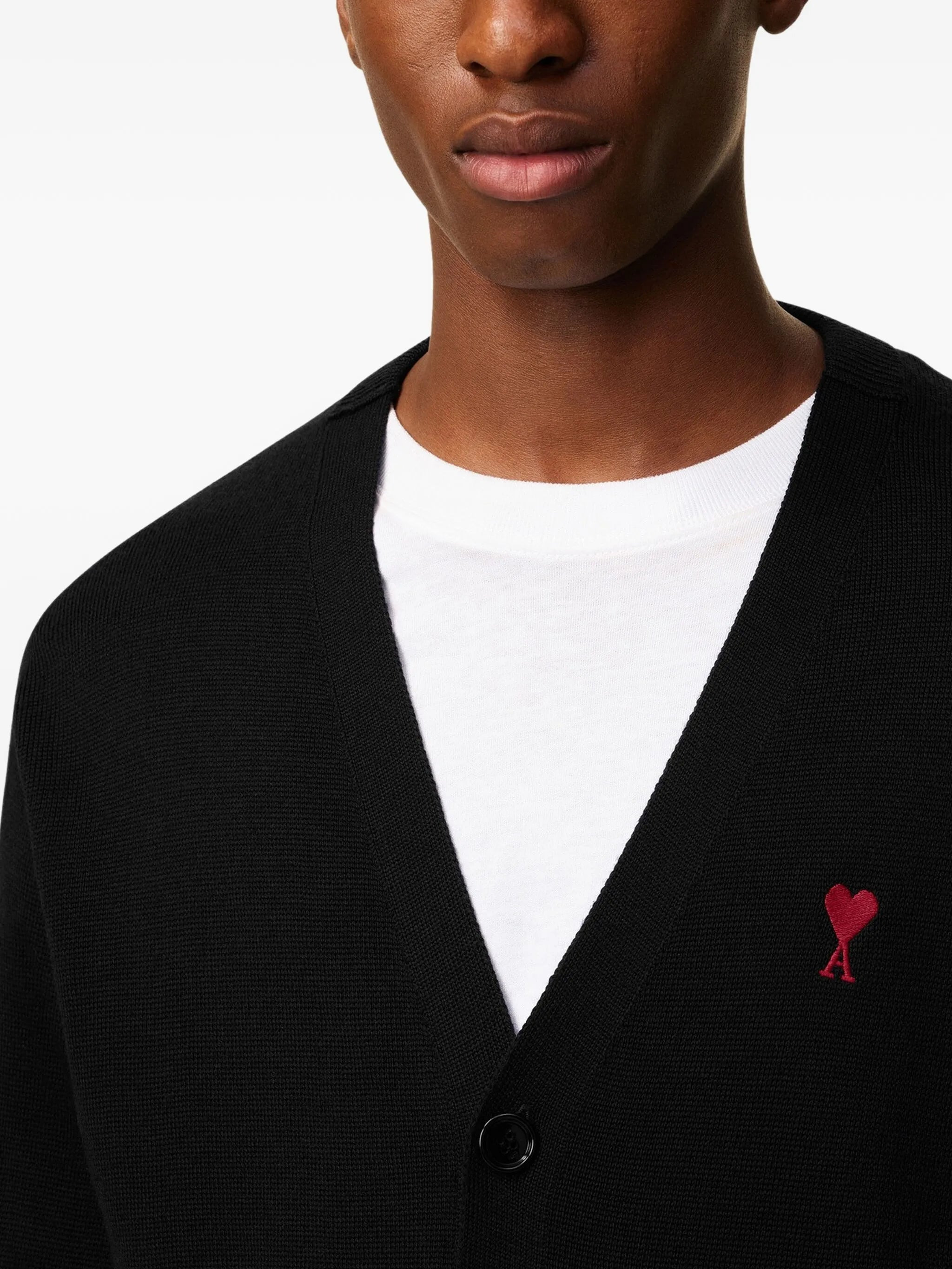 Ami Paris Ami De Coeur Wool Cardigan - 4